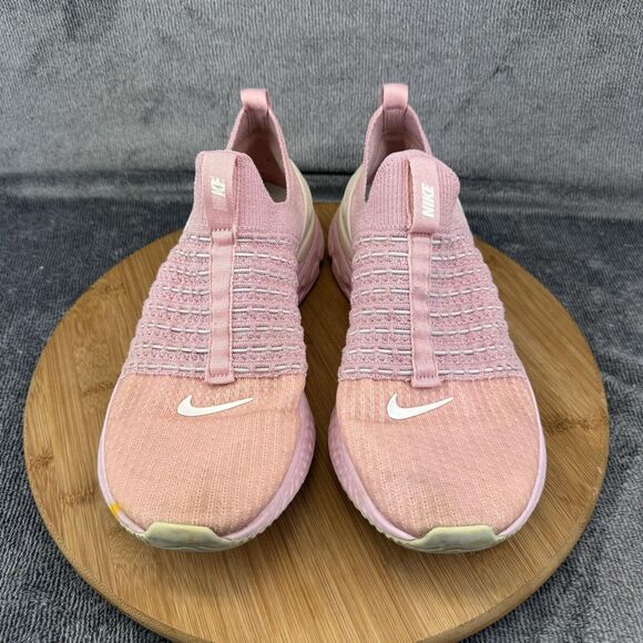 Nike React Phantom Run Flyknit 2 Shoes Womens Size 11 Pink Slip On Running - Picture 3 of 11